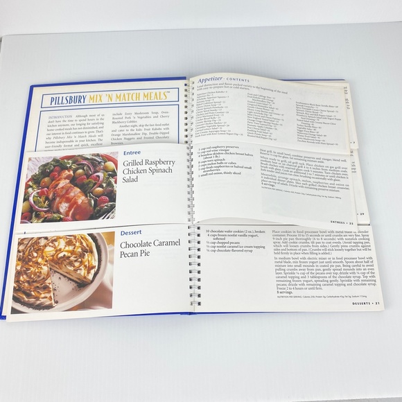 Pillsbury Mix n Match Meals Cookbook Hardcover Coil Recipes Cards - Picture 7 of 12